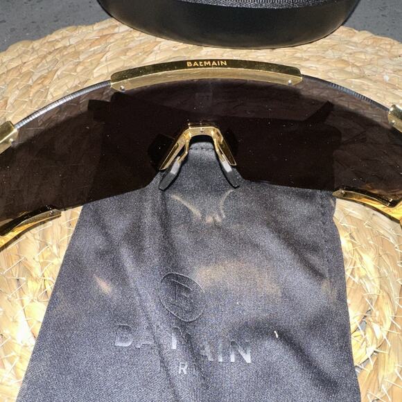 Balmain Unisex Fleche Sunglasses Gold Black ABPS138 New main image 11